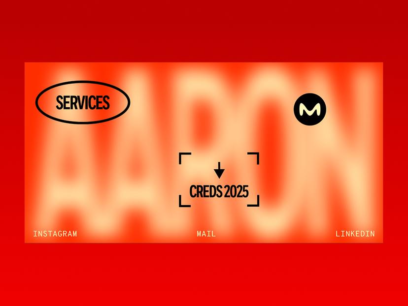 Screenshot of Aaron's portfolio