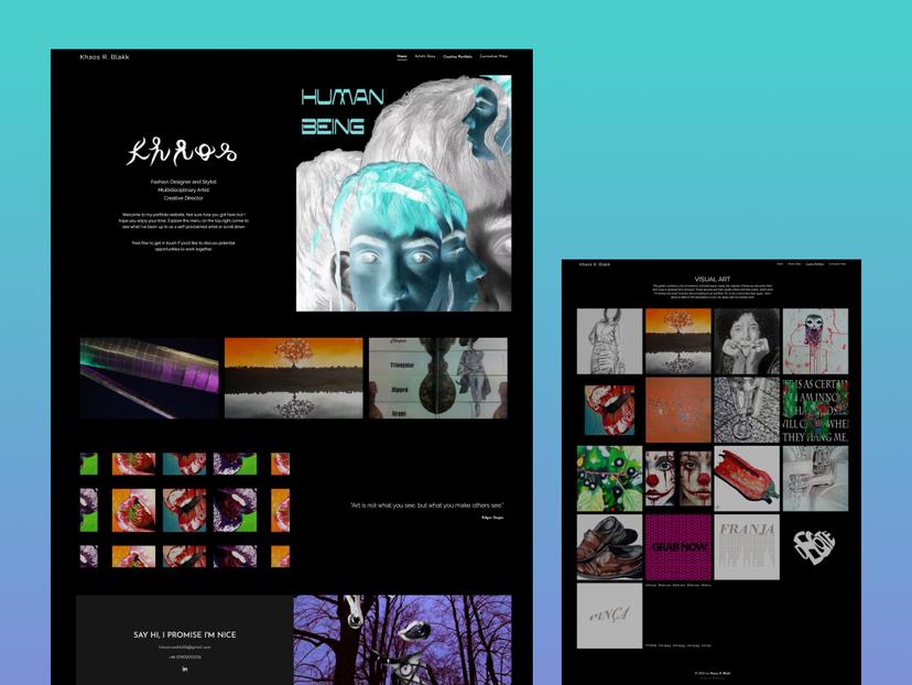 Screenshot of Khaos portfolio