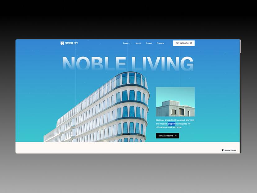 Screenshot of Noble Property Website